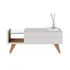 Mesa De Living 1 Cajon Rieles Metalicos Estante De Vidrio - Mesas de arrimo, Uruguay | Muebles Express, vista 4 de 5