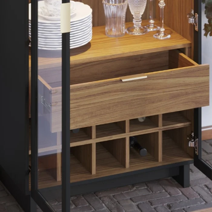 Cristalero Aparador Bar Modular 2 Puertas Vidrio Luz Led - Mesas de comedor, Uruguay | Soy Hogar, vista 8