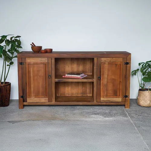 RACK / APARADOR ITAPEMA 1,60mt en Marrón - Muebles para TV, Uruguay | Fundamento Muebles