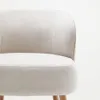 Butaca Ulit de chenilla - beige y patas de madera maciza haya acabado natural en Beige - Butacas, banquetas y puffs, Uruguay | Kavehome, vista 5 de 10