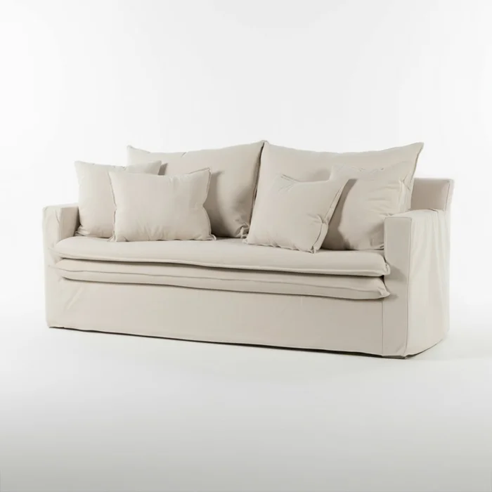 Sofá Gin con Funda - Tela Rústica - 2,5 cuerpos - TD5260-1635 (Beige) en Beige - Sillones y sofás, Uruguay | Nyr