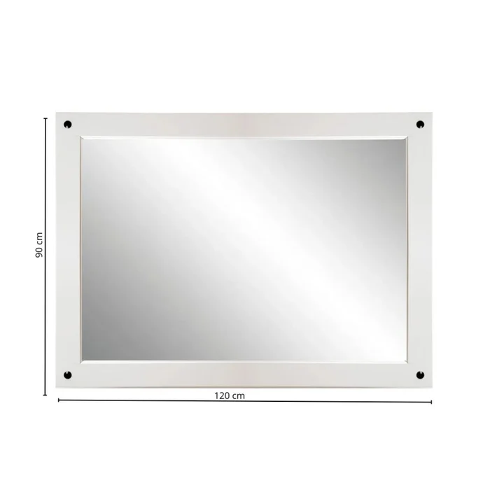 Espejo de pared Linea Naturale - Blanco en Blanco - Espejos, Uruguay | La Cueva Muebles, vista 3