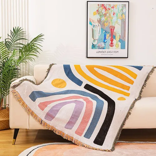 Manta tapiz arcoíris en Multicolor - Textiles, Uruguay | Buho Store