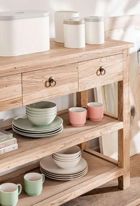 APARADOR / MESA DE ARRIMO OLMO - 1.20 MTS en Madera natural - Bibliotecas, Uruguay | La Iberica, vista 12
