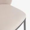 Silla Ciselia - de chenilla beige y acero negro en Beige - Sillas, Uruguay | Kavehome, vista 4 de 10
