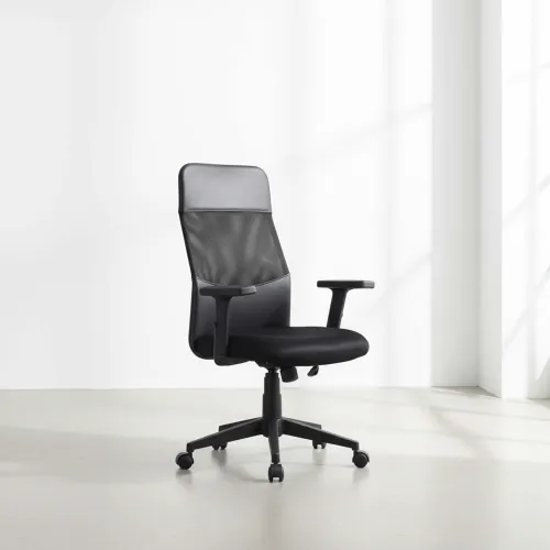 Asiento De Oficina Malla Negro D217 en Negro - Escritorios y sillas de escritorio, Uruguay | Divino