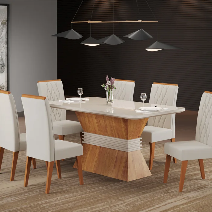 Juego Comedor Mesa 6 Sillas Living Everest en Amarillo - Mesas de comedor, Uruguay | Soy Hogar, vista 2