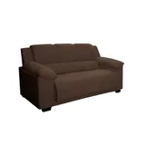 Sillon Sofa Living 3 Cuerpos Tapizado Tela Color Marron