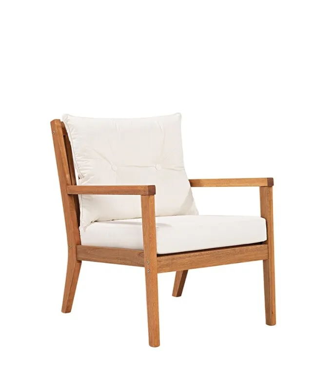 POLTRONA RIADE ACQUABLOCK CRUDO 62x75x81CM JATOBA en Madera natural - Muebles para el exterior, Uruguay | Vinibel