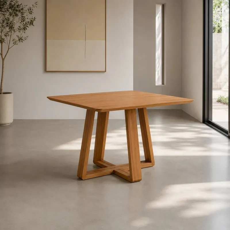 Mesa de Comedor Wood - 120 x90 - Canela en Blanco - Mesas de comedor, Uruguay | NYR