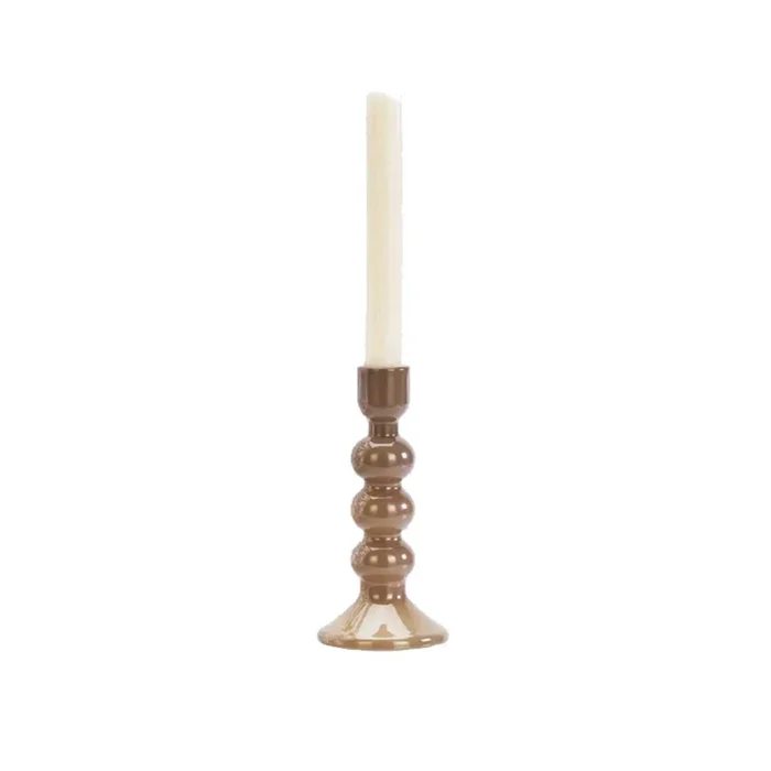 Portavelas Noelia - Taupe Grande en Beige - Velas y Portavelas, Uruguay | Walnut, vista 2