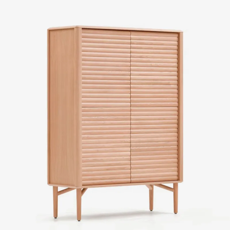 Aparador Lenon - 4 puertas madera maciza y chapa de roble 104,5 x 144 cm FSC MIX Credit en Madera natural - Aparadores y recibidores, Uruguay | Kavehome