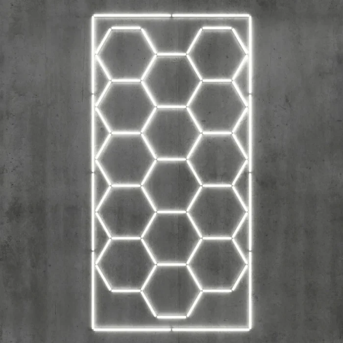 Luminaria De Techo Hexagonal T5 Fria en Blanco - Lámparas colgantes, Uruguay | Serlux, vista 2