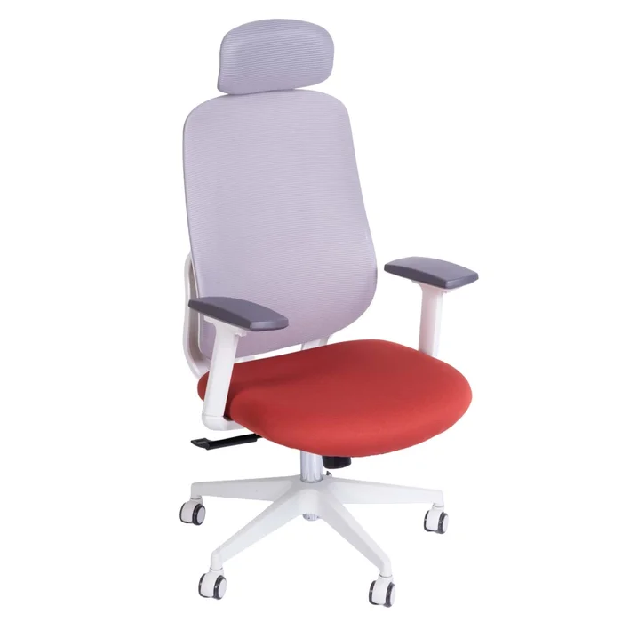 Silla De Oficina Malla Blanco Damasco en Multicolor - Escritorios y sillas de escritorio, Uruguay | Divino, vista 2