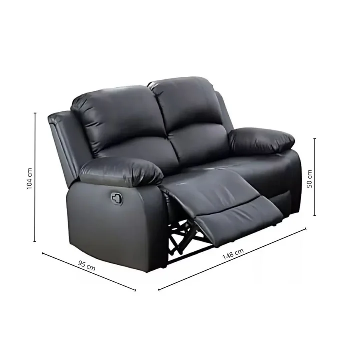 Sillon Reclinable 2 Cuerpos Recliner Lcm en Negro - Sillones y sofás, Uruguay | La Cueva Muebles, vista 4