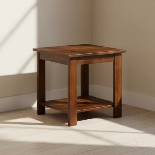 Mesa De Living Lateral - Arrime Pino Marron Agata Nogal en Marrón - Mesas de living, Uruguay | Divino