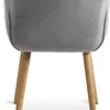 Silla de comedor ADSLEV terciopelo gris/nat en Gris - Sillas, Uruguay | JYSK, vista 3 de 5
