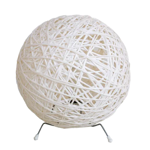 Lámpara Portátil Esfera 20 cm - Hilo de cartón en Off-white - Lámparas de mesa, Uruguay | Bascuhouse