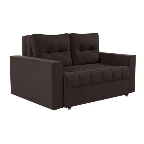 Sofa Cama 2 Plazas Abertura Frontal Ruedas Patas De Madera - Sillones y sofás, Uruguay | Lais Muebles