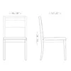 SILLA DOBLE TAPIZADO TELA BEIGE en Beige - Sillas, Uruguay | Champagne Home, vista 4 de 4