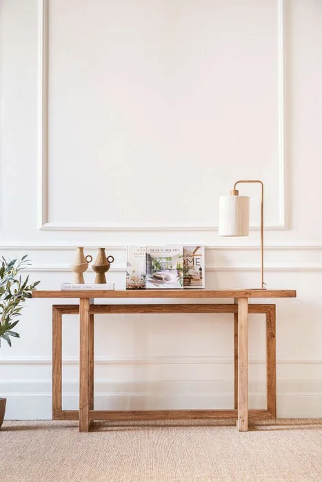 MESA DE ARRIMO / CONSOLA GEO - OLMO - 1.40 MTS en Madera natural - Bibliotecas, Uruguay | La Iberica, vista 5