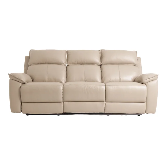 Recliner Eléctrico 3 Cuerpos Cuero-y-simil-cuero Marron Joshua Taupe en Beige - Sillones y sofás, Uruguay | Divino, vista 2