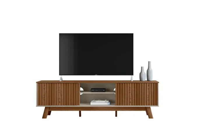 Rack para tv San Francisco 180cm con Listones de Madera en Madera natural - Muebles para TV, Uruguay | Balton, vista 12