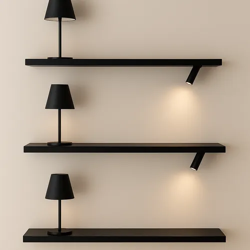 Estante con dos luces 120cm - Lámparas de mesa, Uruguay | Simple Deco