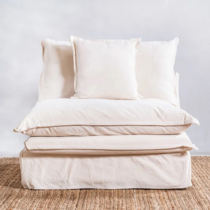 Módulo Tessa Central 95cm Crudo en Beige - Sillones y sofás, Uruguay | Aihaus