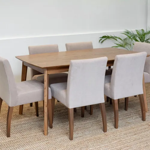 Juego De Comedor Nordico Lyna en Marrón - Mesas de comedor, Uruguay | Marvic