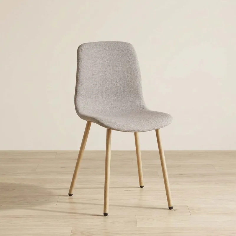 Silla De Comedor Metal-y-tela Marron Cleo en Beige - Sillas, Uruguay | Divino