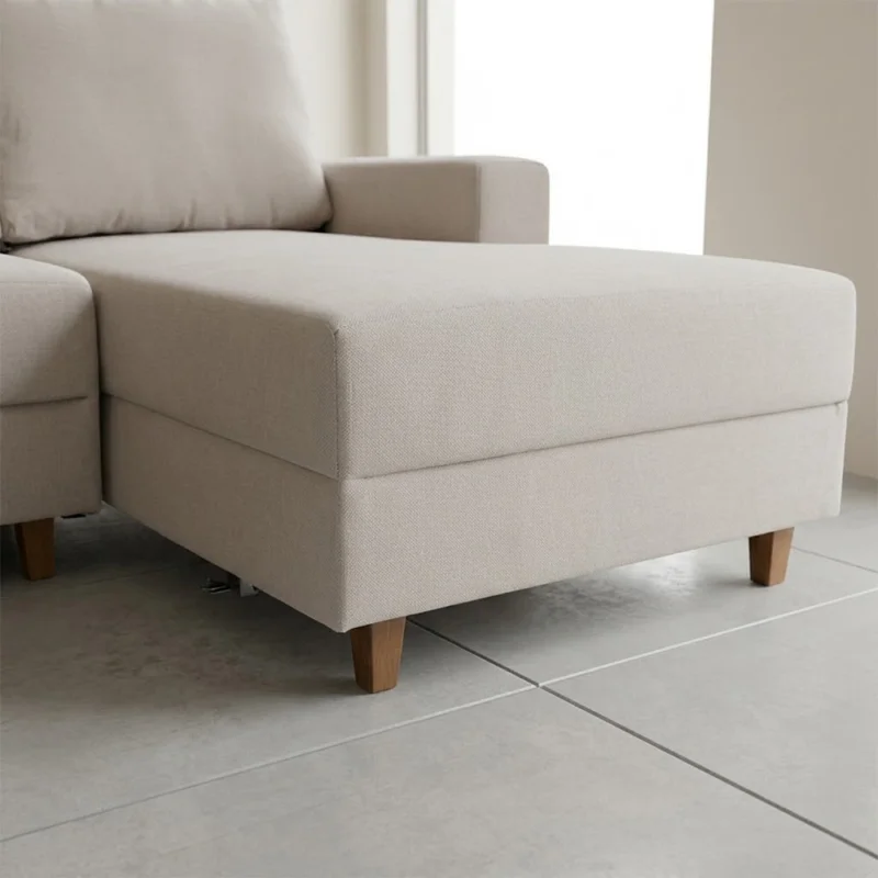 Rinconera Lucci - Tela Microfibra - Chaise derecho - Berlin 02 (Beige) en Beige - Sillones y sofás, Uruguay | NYR, vista 3