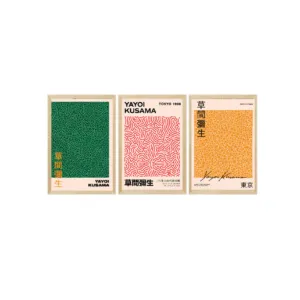 Kit 3 Cuadros – Yayoi Kusama Colores – 40 x 60 en 40 x 60 - Berna Home - Decoración de pared, Uruguay | Berna home