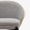 Taburete Eamy de chenilla gris claro chapado en fresno acabado natural y metal negro 65 cm en Gris - Butacas, banquetas y puffs, Uruguay | Kavehome, vista 3 de 9