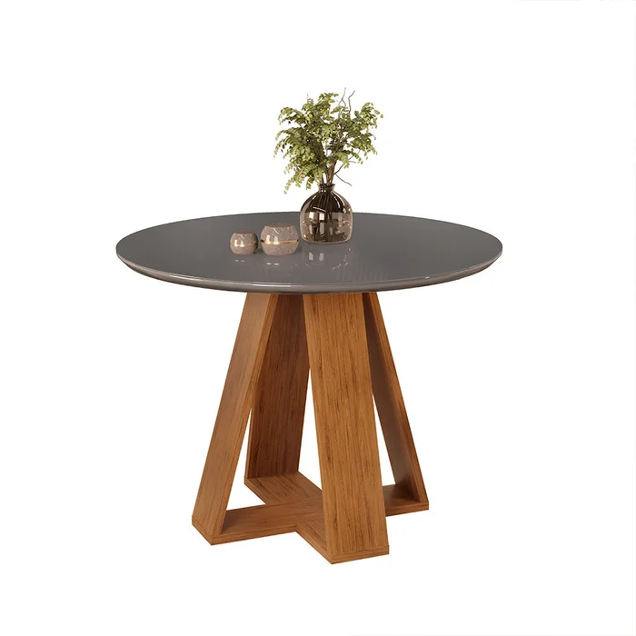 Mesa Redonda Gris Línea París en Gris - Mesas de comedor, Uruguay | Ecowood, vista 2