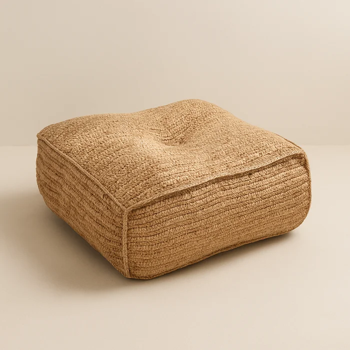 Puff de Sisal Trenzado Zoko | Casakos Uruguay en Beige - Butacas, banquetas y puffs, Uruguay | Casakos, vista 5