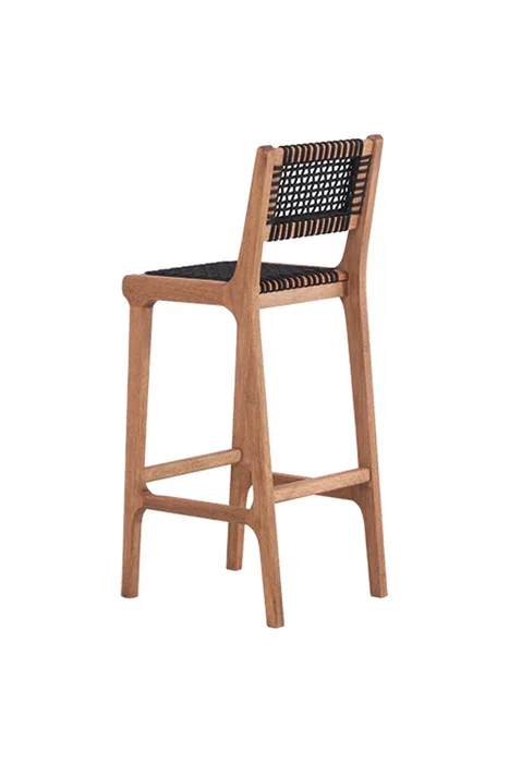 BANQUETA ALTA TRACO CUERDA NEGRA 40x46x106/75CM JATOBA - Muebles para el exterior, Uruguay | Vinibel, vista 3