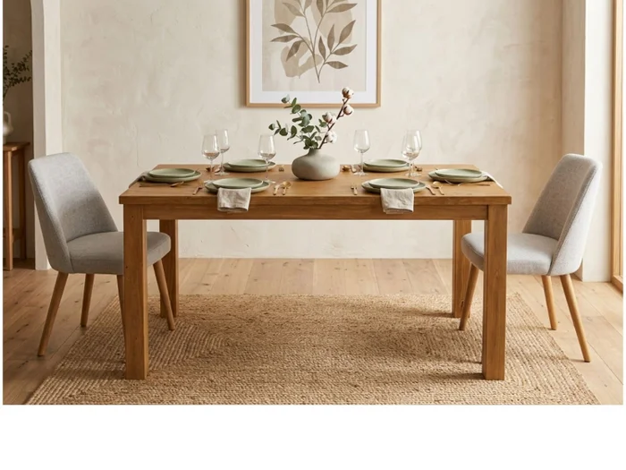 Mesa Comedor Cepillada 1.60 m MUESTRA en Madera natural - Mesas de comedor, Uruguay | Finkel, vista 3