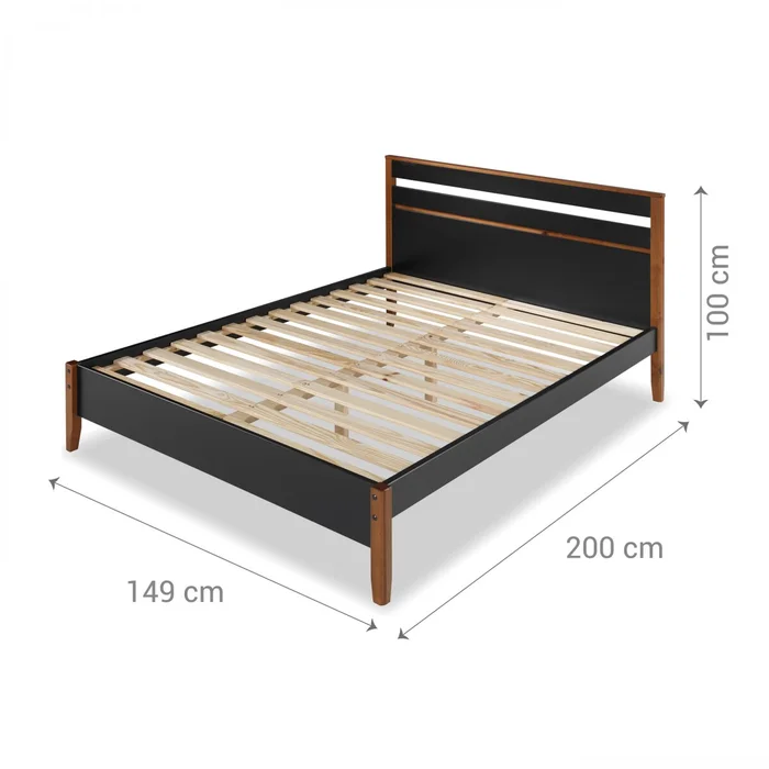 Cama 2 Plazas Madera Maciza en Multicolor - Dormitorio, Uruguay | Rústico Hogar, vista 3