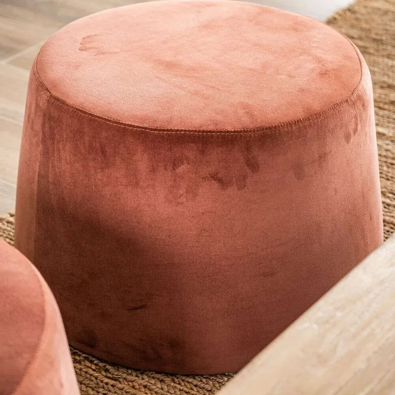 PUFF MILANO - TERCIOPELO COBRE en Cobre - Butacas, banquetas y puffs, Uruguay | La Iberica