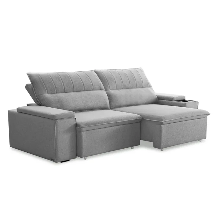 Sillón 3 Cuerpos Reclinable y Retráctil - Aura - Gris en Gris - Sillones y sofás, Uruguay | Ecowood, vista 3