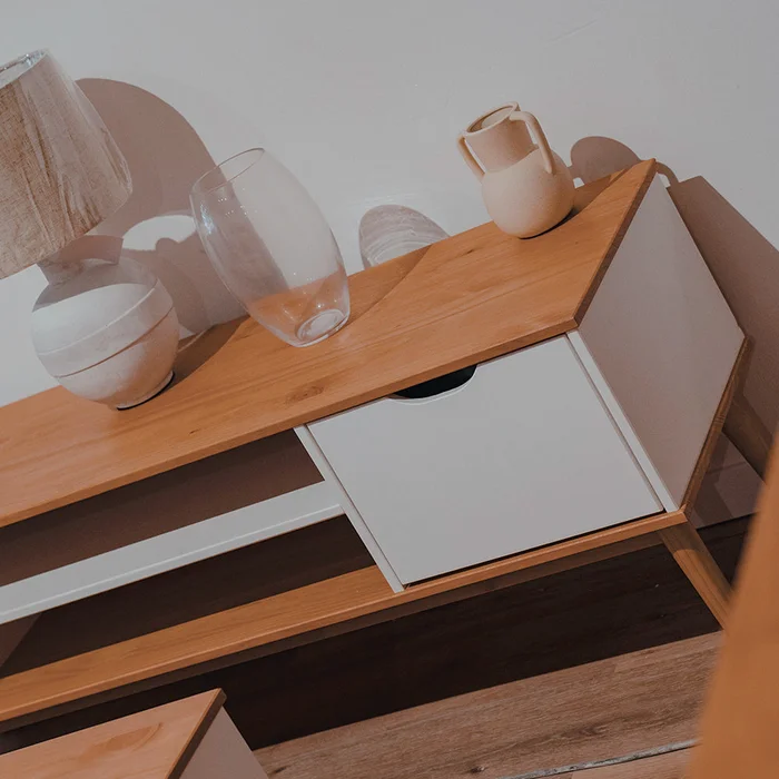 Rack Línea Praga - Roble/Blanco en Multicolor - Muebles para TV, Uruguay | Ecowood, vista 5