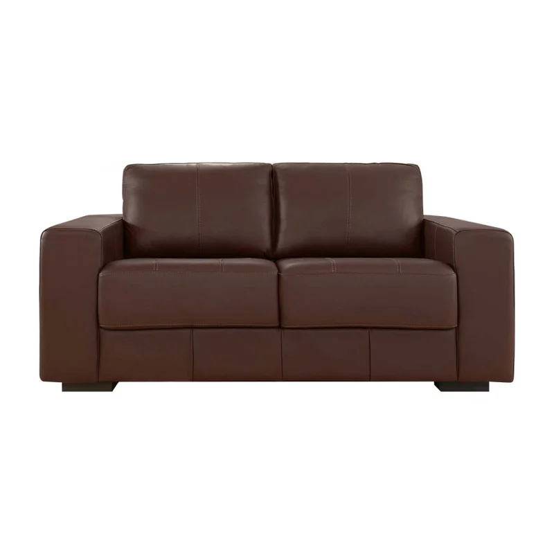 Juego De Sillones Cuero Texas 3 + 2 Caramelo en Marrón - Sillones y sofás, Uruguay | Divino, vista 4