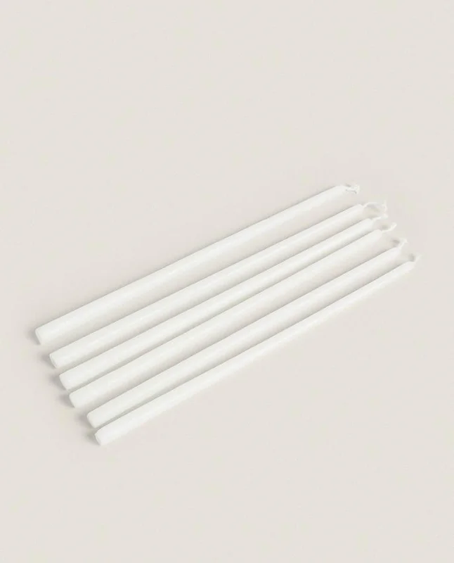 PACK VELAS LARGAS DECORATIVAS CILINDRO (PACK DE 6) en Blanco - Velas y Portavelas, Uruguay | Zara Home, vista 3