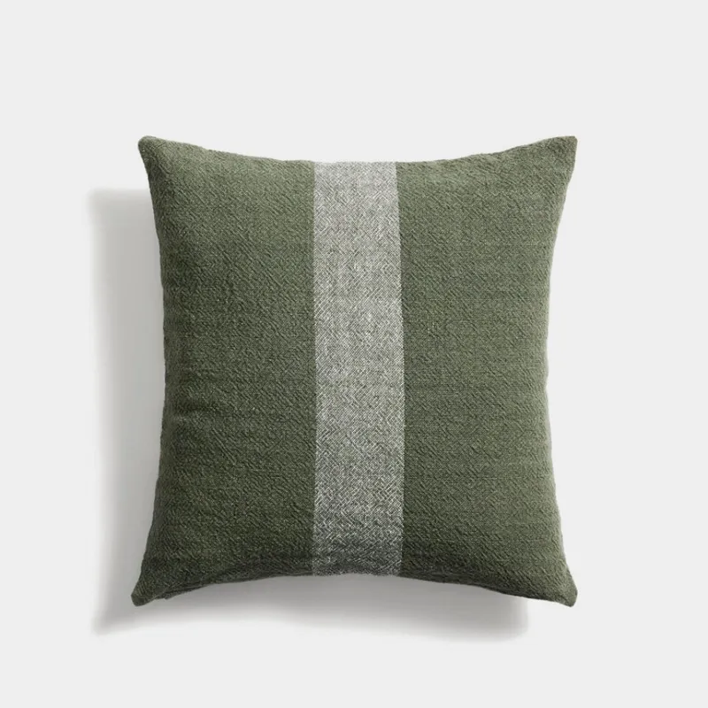 Almohadón Nurei de algodón y lino verde 50 x 50 cm en Verde - Textiles, Uruguay | Kavehome
