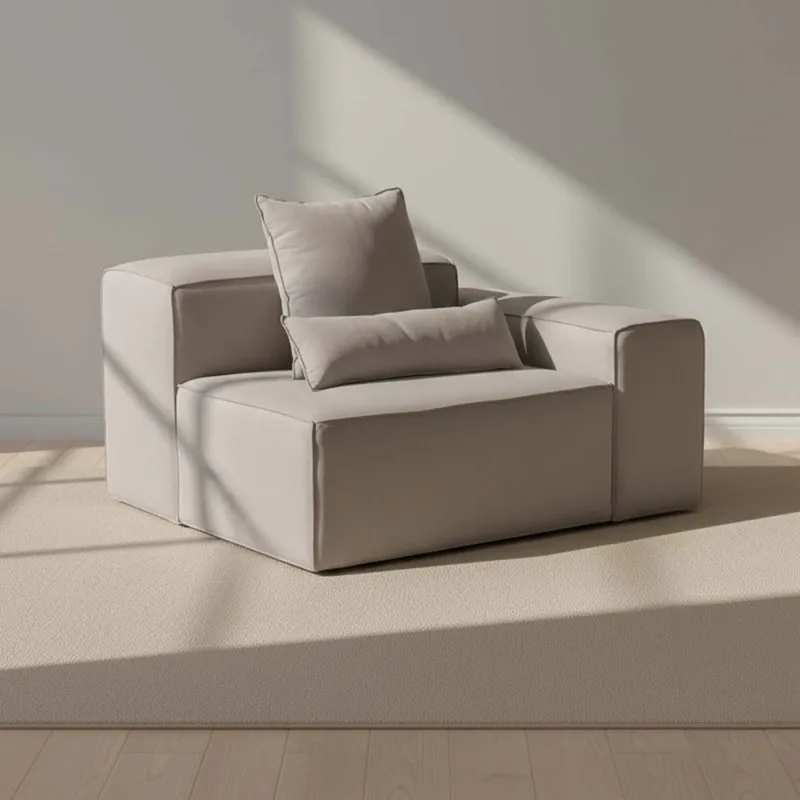 Sofá Kai 1 Cuerpo Tela Gris Modular Con Brazo Derecho en Gris - Sillones y sofás, Uruguay | Divino
