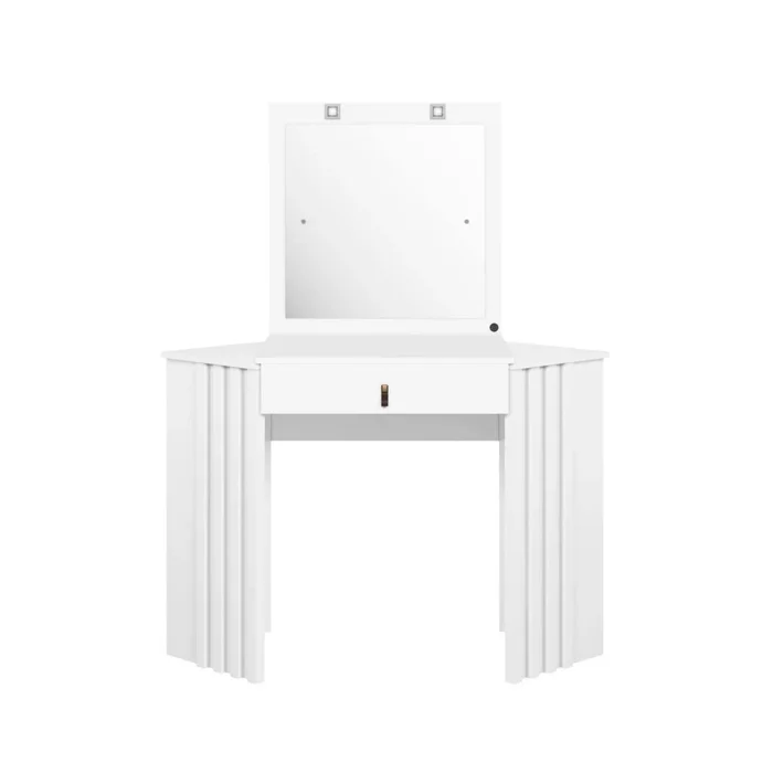 Escritorio Tocador Esquinero - FIT - Glitter - Blanco en Blanco - Escritorios y sillas de escritorio, Uruguay | Ecowood, vista 2