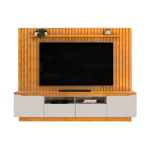 Rack Tv Panel Mueble Living Hasta Led 65 Petrus en Marrón - Escritorios y sillas de escritorio, Uruguay | Soy Hogar