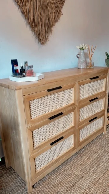 Cómoda con esterilla de Viena en Beige - Cómodas, Uruguay | Decoramuss, vista 4