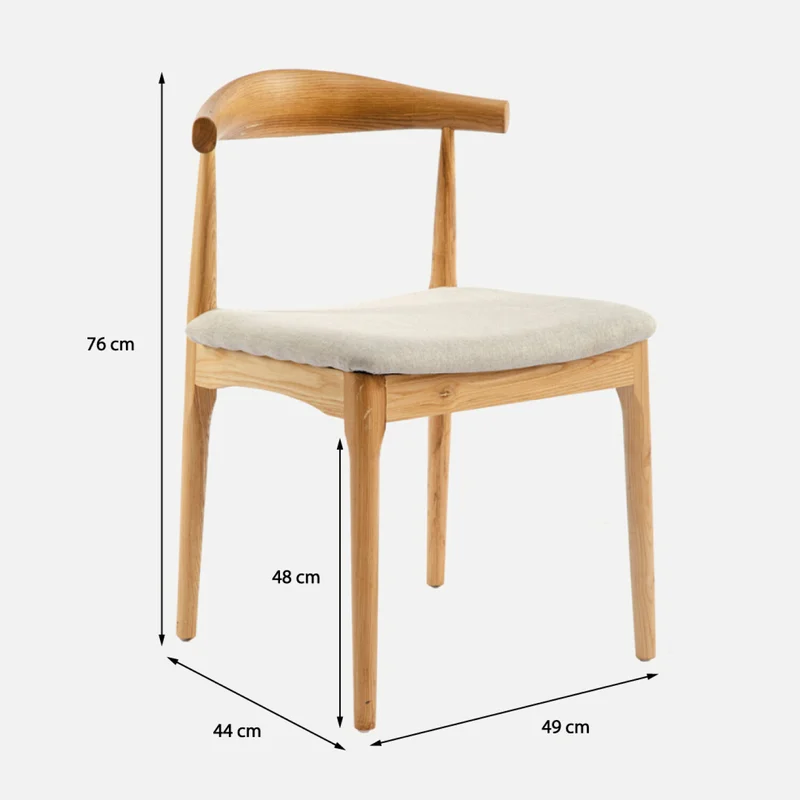 Silla Elbow - Natural con gris en Madera natural - Sillas, Uruguay | Walnut, vista 5